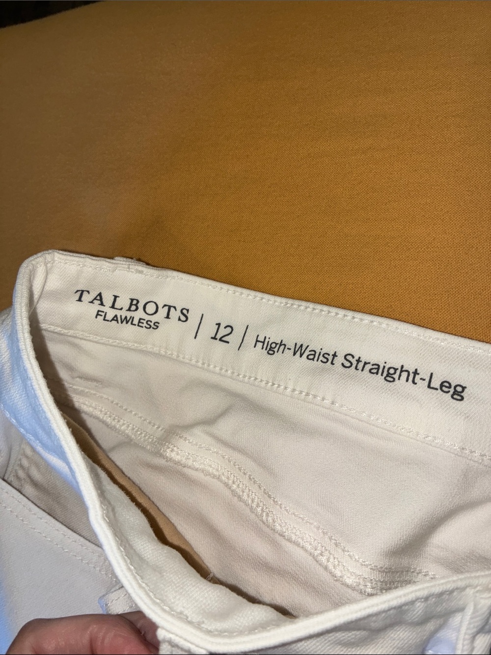 Talbots Women's High Waist Straight Leg Jeans White - Picture 2 of 12